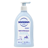 Sanosan Bath & Shampoo with milk protein 500ml Anwar Store